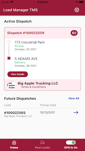 Load Manager TMS Screen 2