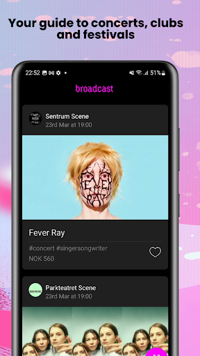 Android application Broadcast Events screenshort