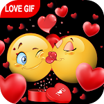 Cover Image of Download WASticker Love Heart Emoji GIF  APK