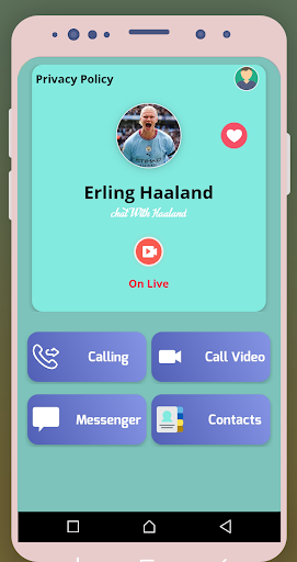 Android application Fake Call & Chat With Haaland screenshort