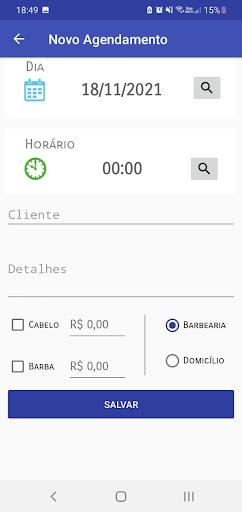 Barbers Diary Screen 3
