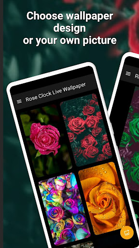 Android application Rose Clock Live Wallpaper screenshort