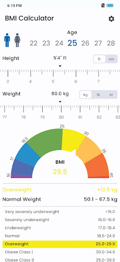 BMI Calculator - Weight Loss Screen 2