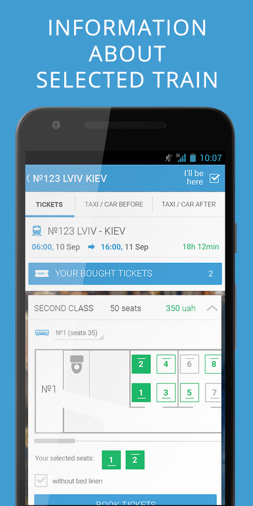 Android application Train.Avia tickets.Carpooling screenshort