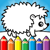 Easy coloring book for kids icon