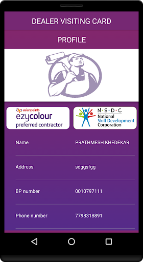 Android application Contractor Lead App screenshort
