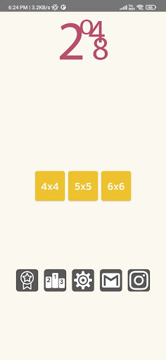 Android application Canvas 2048 screenshort