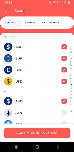 Screenshot of Modern Currency Converter