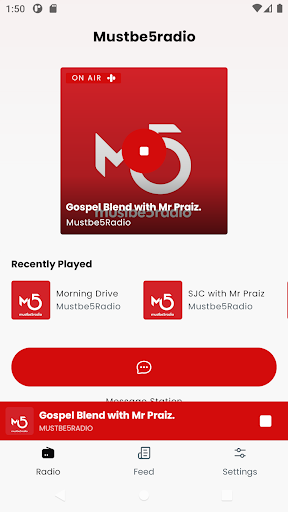 Android application Mustbe5radio screenshort