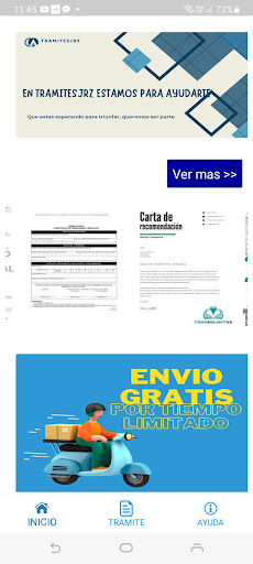 Android application TramitesJRZ screenshort