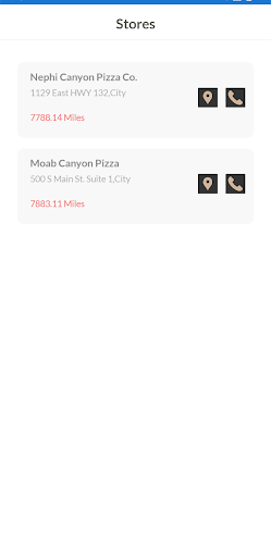Android application Canyon Pizza Co. screenshort