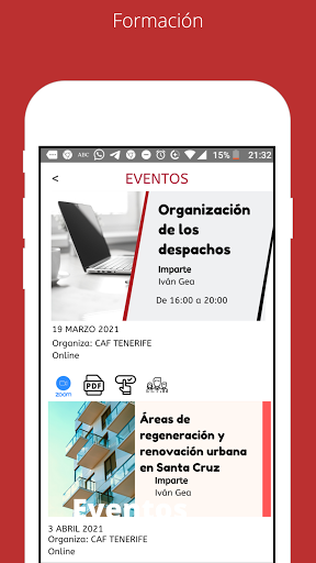 Android application CAF CANARIAS screenshort
