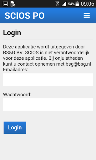 Android application SCIOS PO screenshort