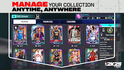 Screenshot of NBA 2K25 MyTEAM