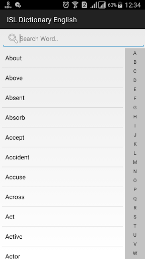 ISL Dictionary Screen 3