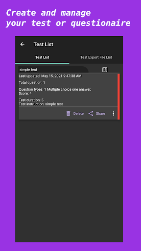 Smart-Test Create Share Mana