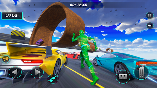Crazy SuperHero Driving Stunts 1.1 APK + Mod (Unlimited money) untuk android