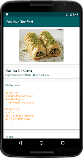 İnternetsiz Baklava Tarifleri