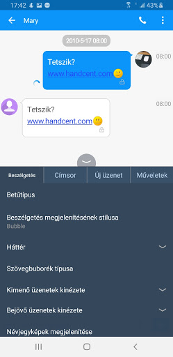 Handcent SMS Hungarian Languag Screen 2