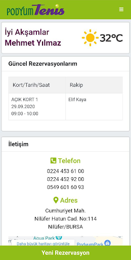 Android application Podyum Tenis screenshort