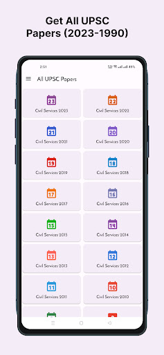 Android application All UPSC Papers Prelims & Main screenshort