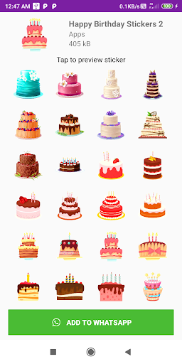Happy Birthday Stickers Screen 3