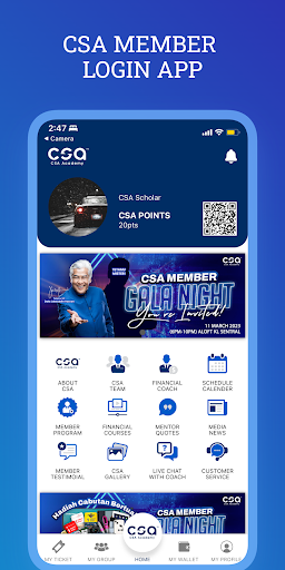 Android application CSA Academy screenshort