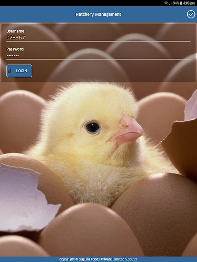 Suguna Hatchery Management Screen 3