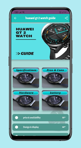 Android application huawei gt 2 watch Guide screenshort