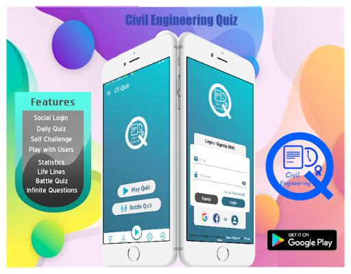 Android application Civil Engineering Quiz screenshort