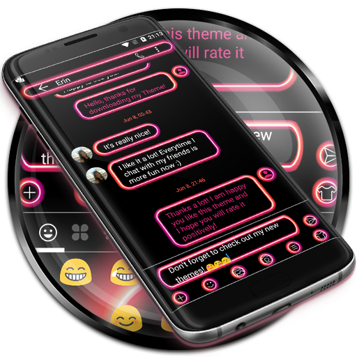 SMS Messages Retro Pink Theme 310 Icon