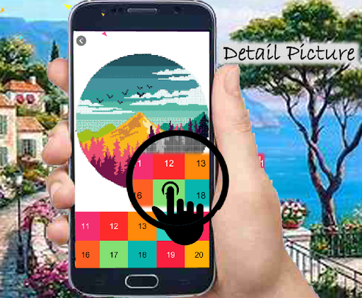 Cross Stitch Landscape Number Screen 3