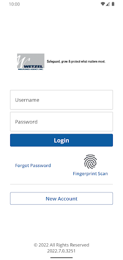 Android application Wetzel Insurance Agency screenshort