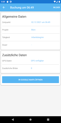 Android application BizzTime screenshort