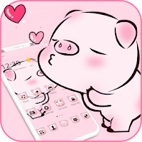 Pink Cute Love Piggy Theme