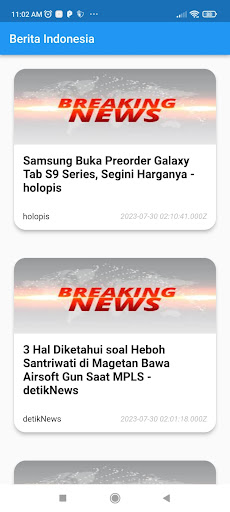 Android application BacaBacaBerita screenshort