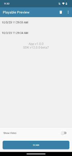 Android application Playable Preview screenshort