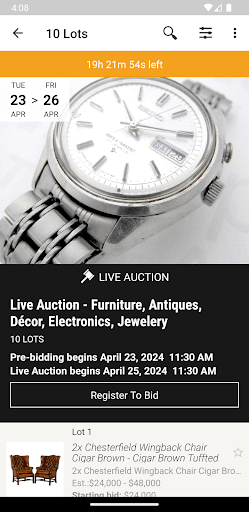 Auction Bee Screen 2