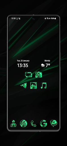 Android application Emerald Smoke Icon Pack screenshort