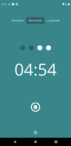 Android application pomoFLOW screenshort
