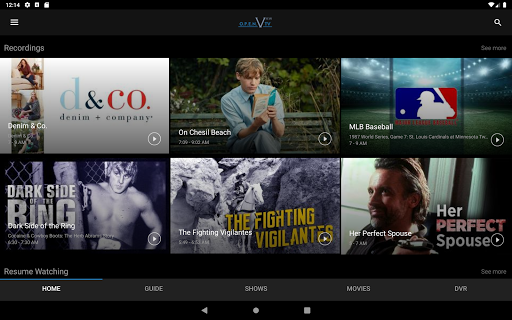 Screenshot of Open View TV