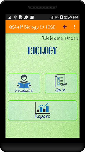 Android application Biology IX ICSE QShelf screenshort