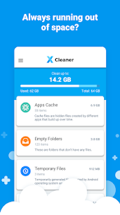 X Cleaner for Android: Broom Sweeper & Booster App Screenshot