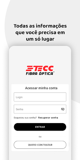Android application Etecc Fibra Óptica screenshort