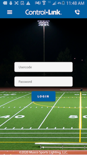 Android application Musco Lighting Control-Link® screenshort