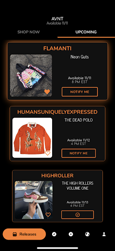 AVNT - Streetwear & Shopping Screen 2