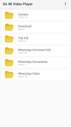 Android application SA 4k Video Player screenshort