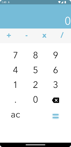 Android application 電卓 screenshort