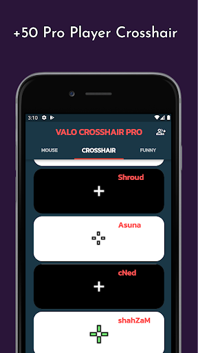 Android application Valo Crosshair Pro screenshort