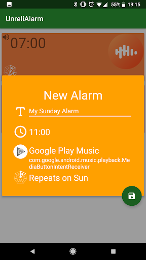 Android application UnreliAlarm - Podcast and musi screenshort